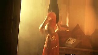 Sensual Bollywood dancer's captivating performance.