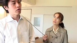Japanese teen kisses her stern instructor in class