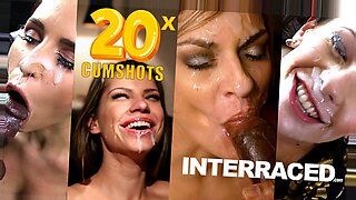 Compilation de sexe interracial intense et de faciales.