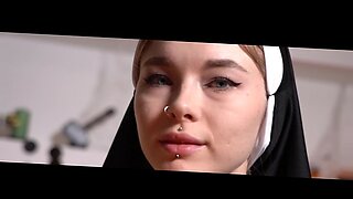 Naughty nun rides and gets pounded in POV