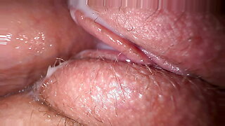 Close-up of secret teen pussy pounding.
