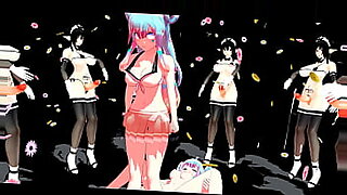 Een speelse verleiding van een animemeisje in een 3D-wereld.