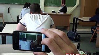 Classroom lesson turns into steamy fingering session.